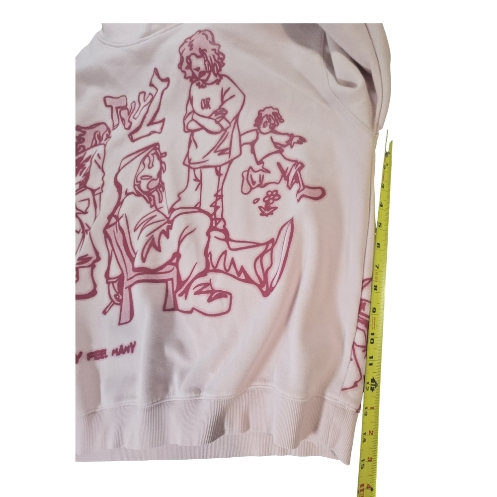 Aelfric Eden Light Pink Graphic Hoodie Anime Y2K Festuval Cozy Streetwear - Picture 8 of 13